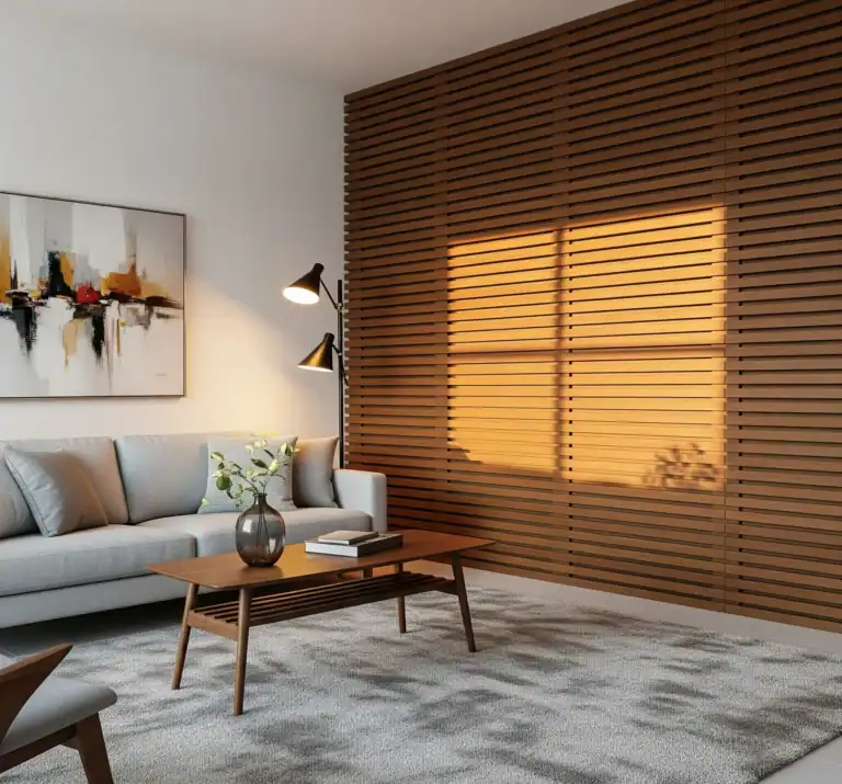 Dekoracyjne panele ścienne (lamele, 3D) – Nowoczesny sposób na ożywienie ściany.