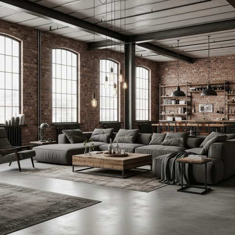 Salon w stylu industrialnym (loft) – jak uzyskać surowy klimat z klasą?