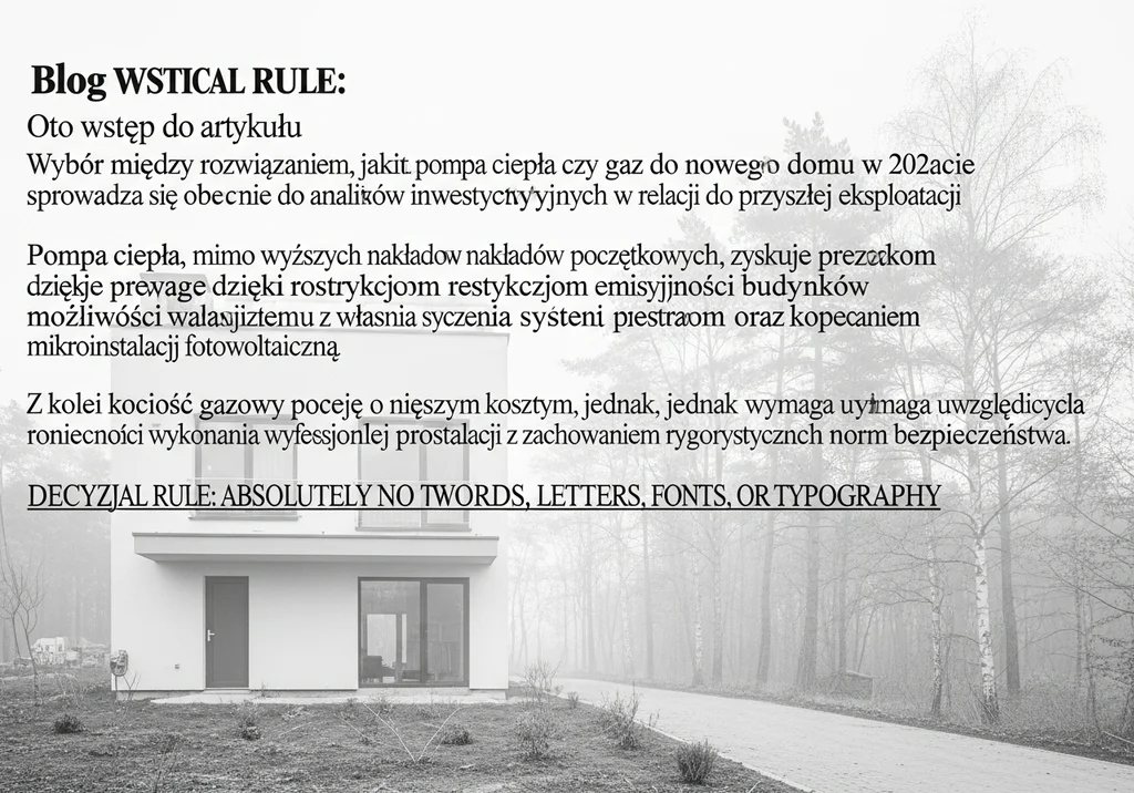 Nowoczesny dom jednorodzinny w otoczeniu drzew, ilustrujący wybór systemu grzewczego.